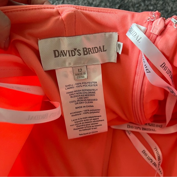 david’s bridal style-your-way 6 tie long mesh bridesmaid dress - Picture 6 of 9